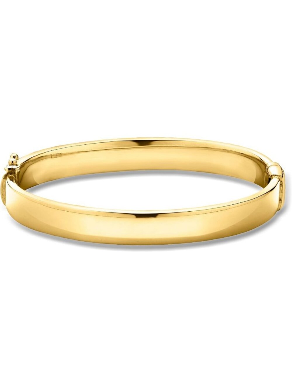 Elegant 8mm Yellow Gold-Plated Bangle Bracelet | Stylish Accessory for Any